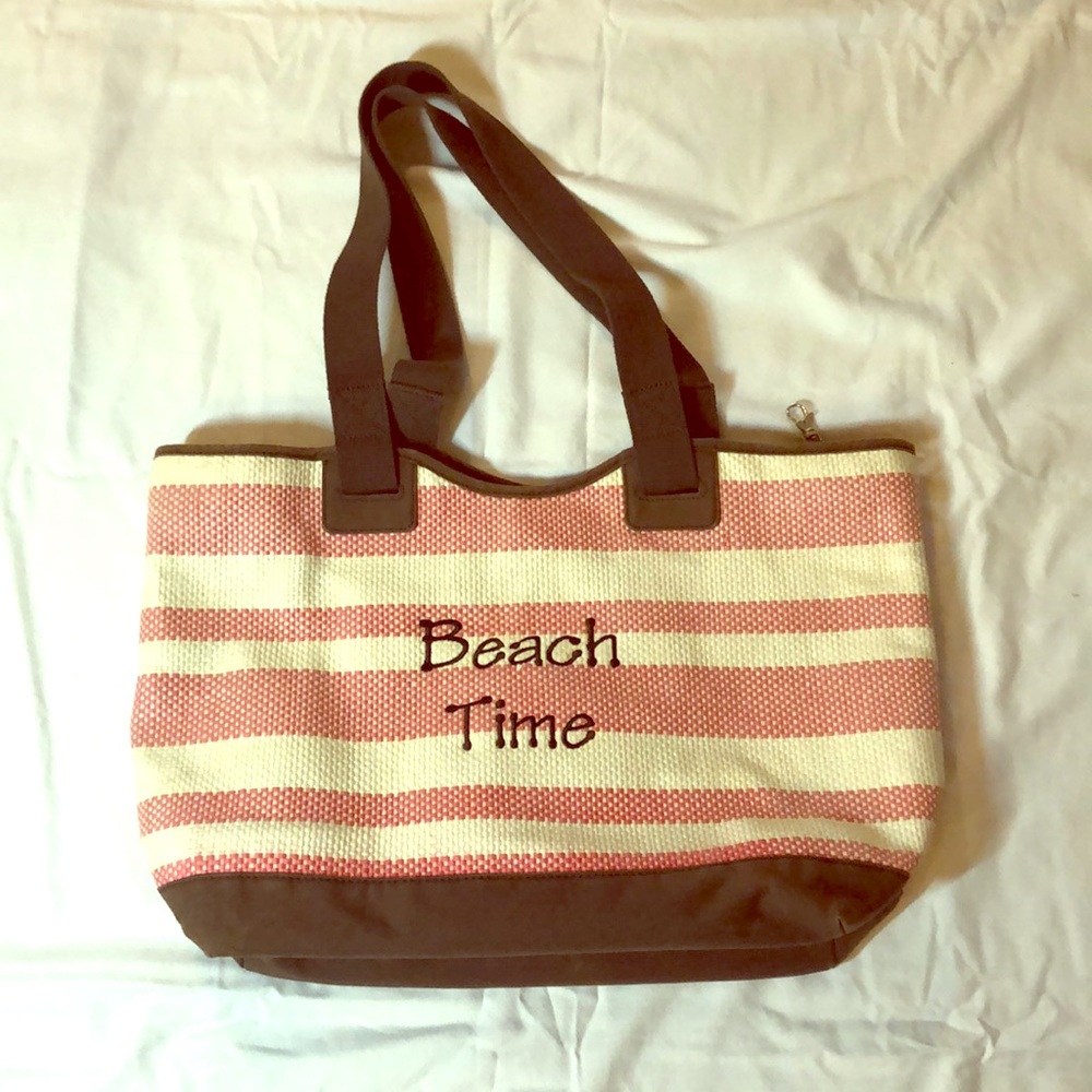 Thirty one Beach bag pink and brown